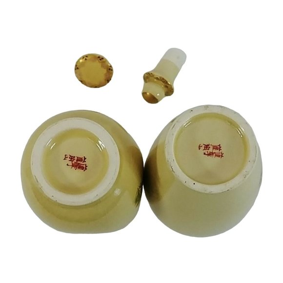 Jars Vases Lids 2 Different Shapes Florals Gold Gilding Hand Painted Hallmarked - Picture 11 of 12